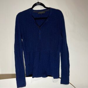 Rag & Bone Navy Blue Knit merino top